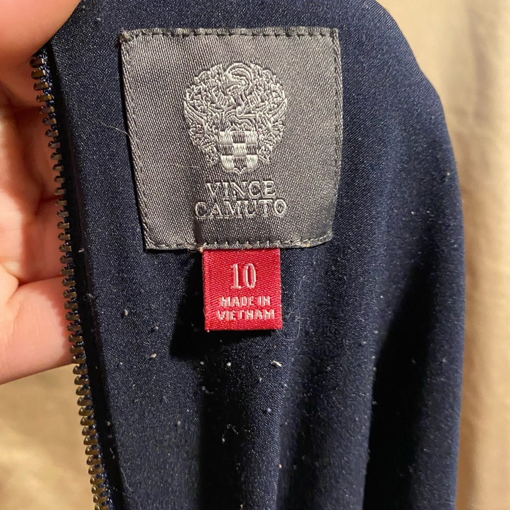 Vince Camaro navy long sleeve dress